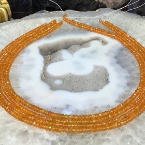 Natural Spessartine Orange Garnet Faceted Gemstone Beads
