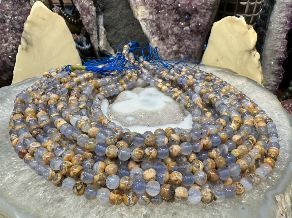 6mm Stunning Blue Chalcedony Gemstone Beads