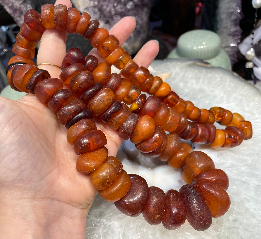 Huge superb Antique Natural Tibetan amber necklace
