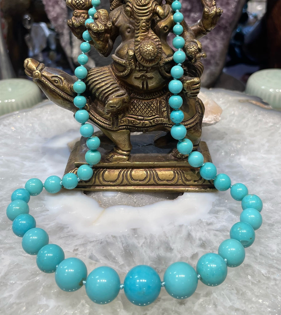 Rare Beautiful Natural Mexican Turquoise Gemstone Necklace
