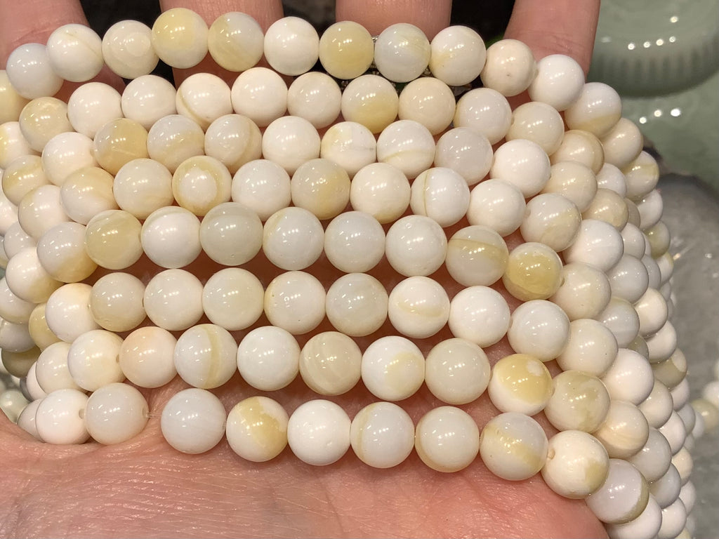 Natural Mother of pearl 8mm round gemstone round beads