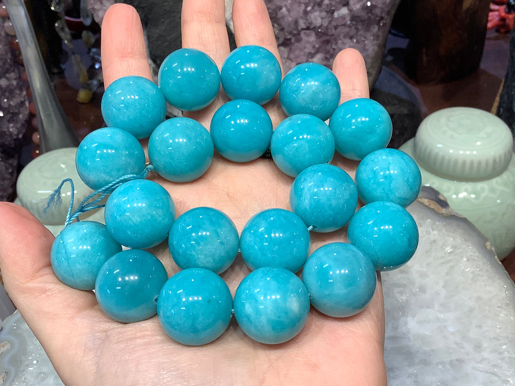 20mm Gorgeous Peruvian Amazonite gemstones beads