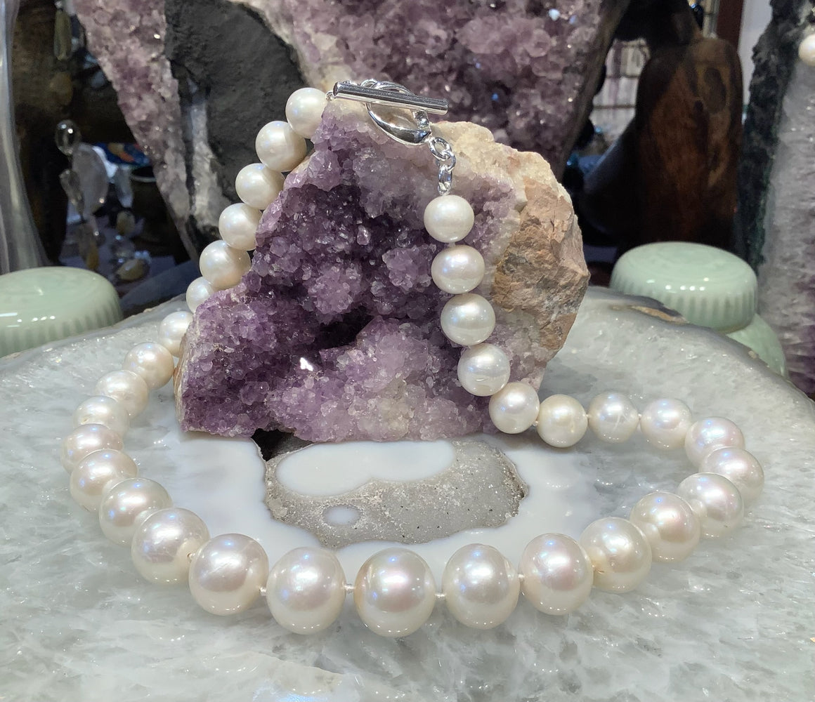 Large Top Quality Stunning Natural White Edison Freshwater Pearl Necklace