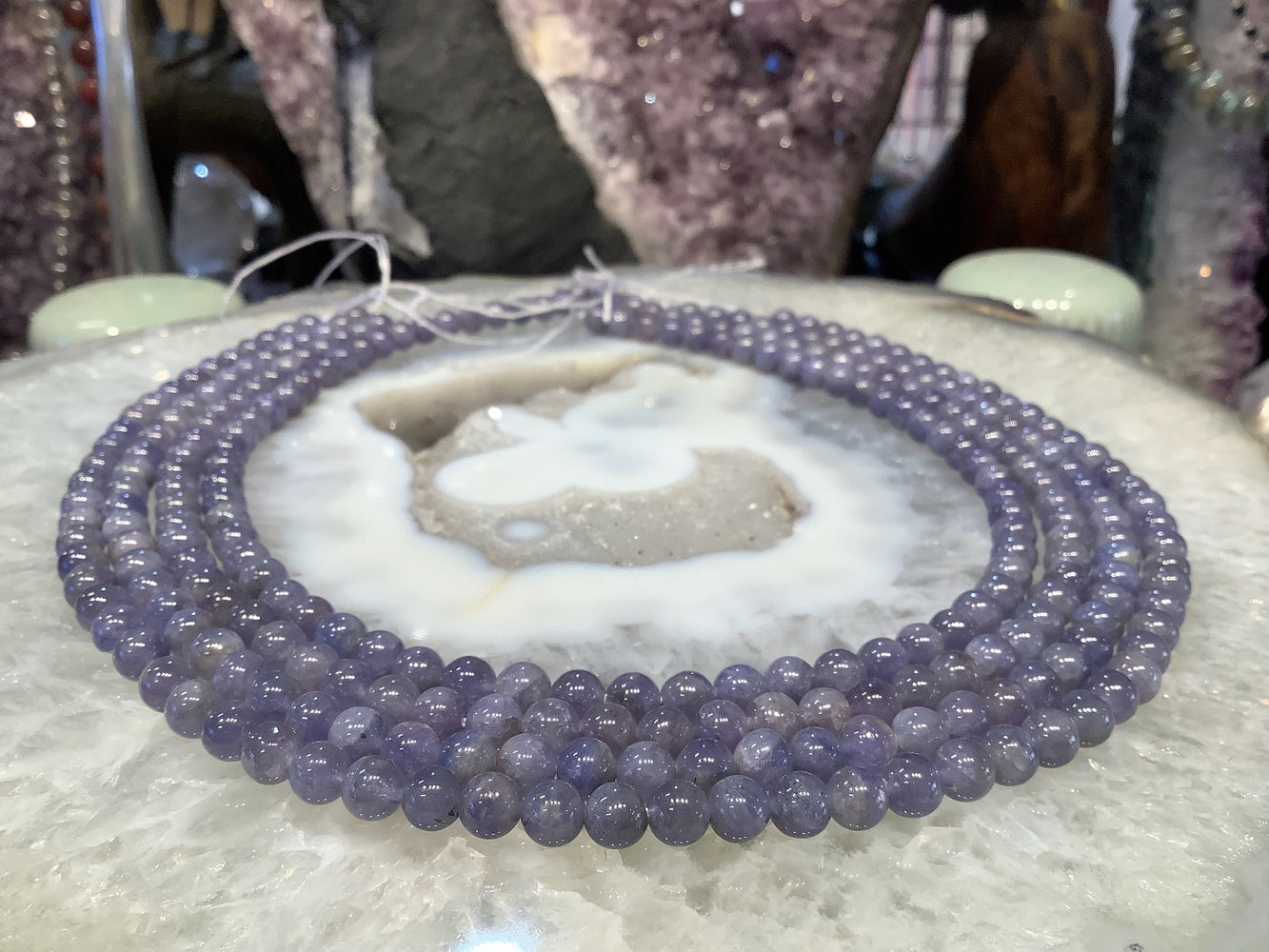 6mm Natural Tanzanite Round Gemstone Beads - Beautiful Color