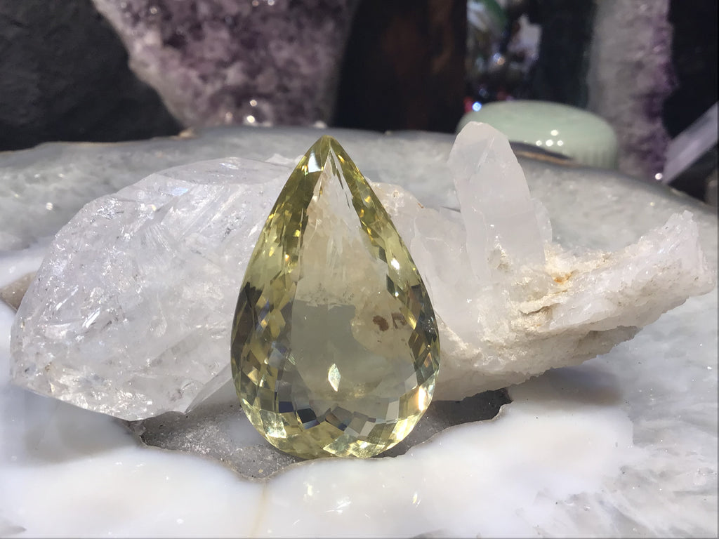 Stunning Large citrine  Teardrop faceted gemstone