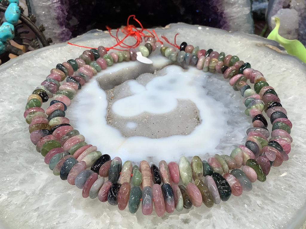 Rare Natural Brazil Tourmaline Nugget Gemstone Stone Beads