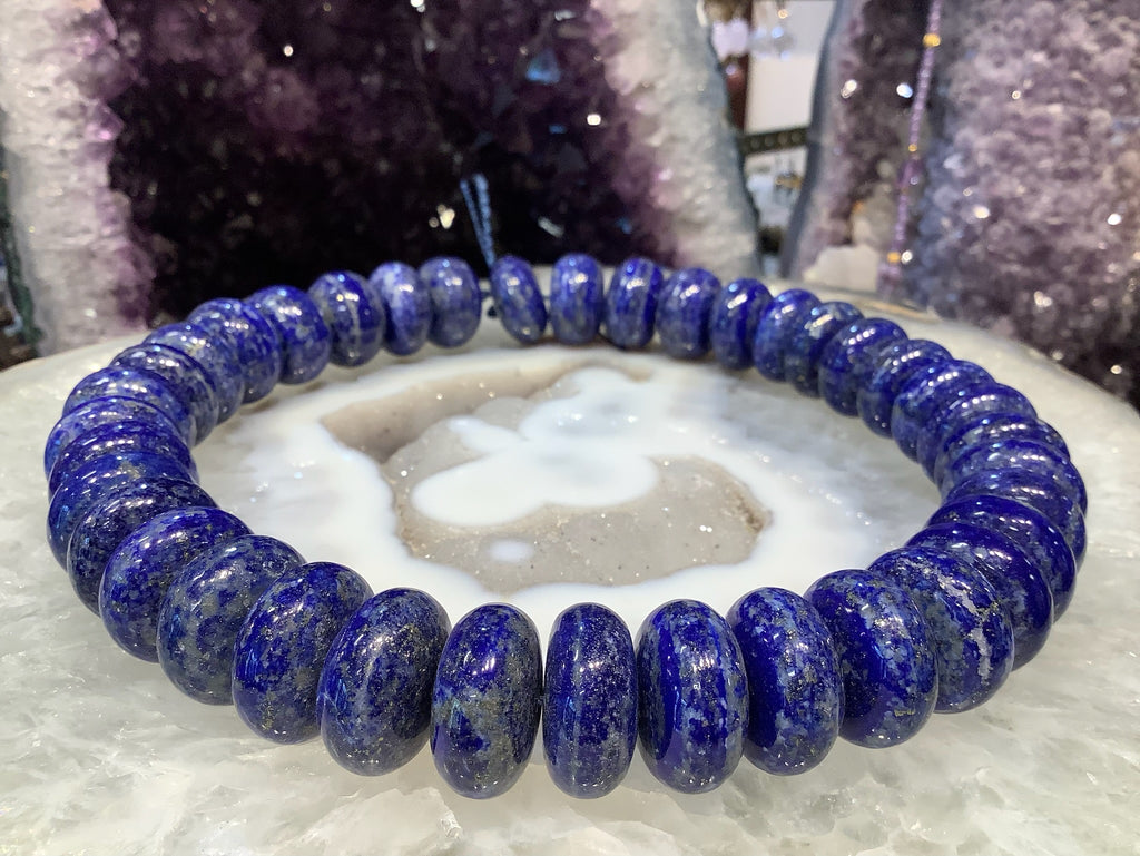 Natural Blue Lapis lazuli Rondelle Gemstone Beads - 20mm
