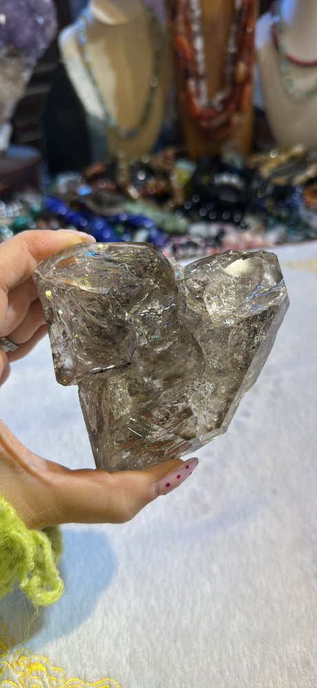 Superb smoky elestial Herkimer Diamond crystal