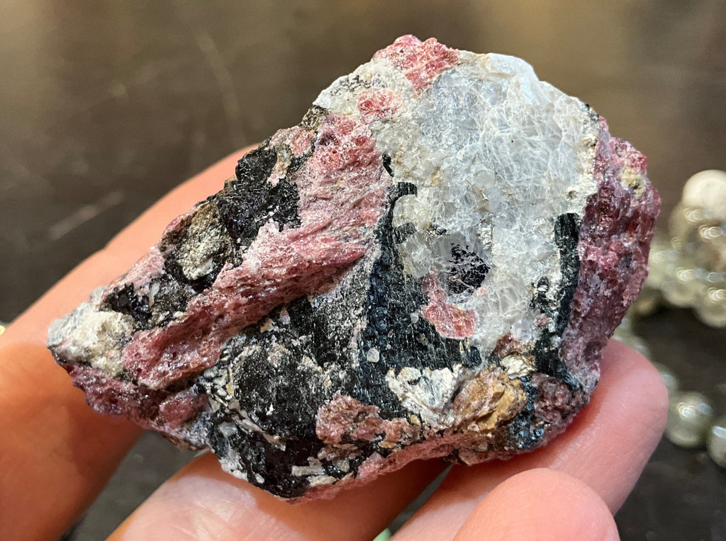 Natural Pink Eudialyte Rough Specimen ( 2 1/4 x 1 1/2)