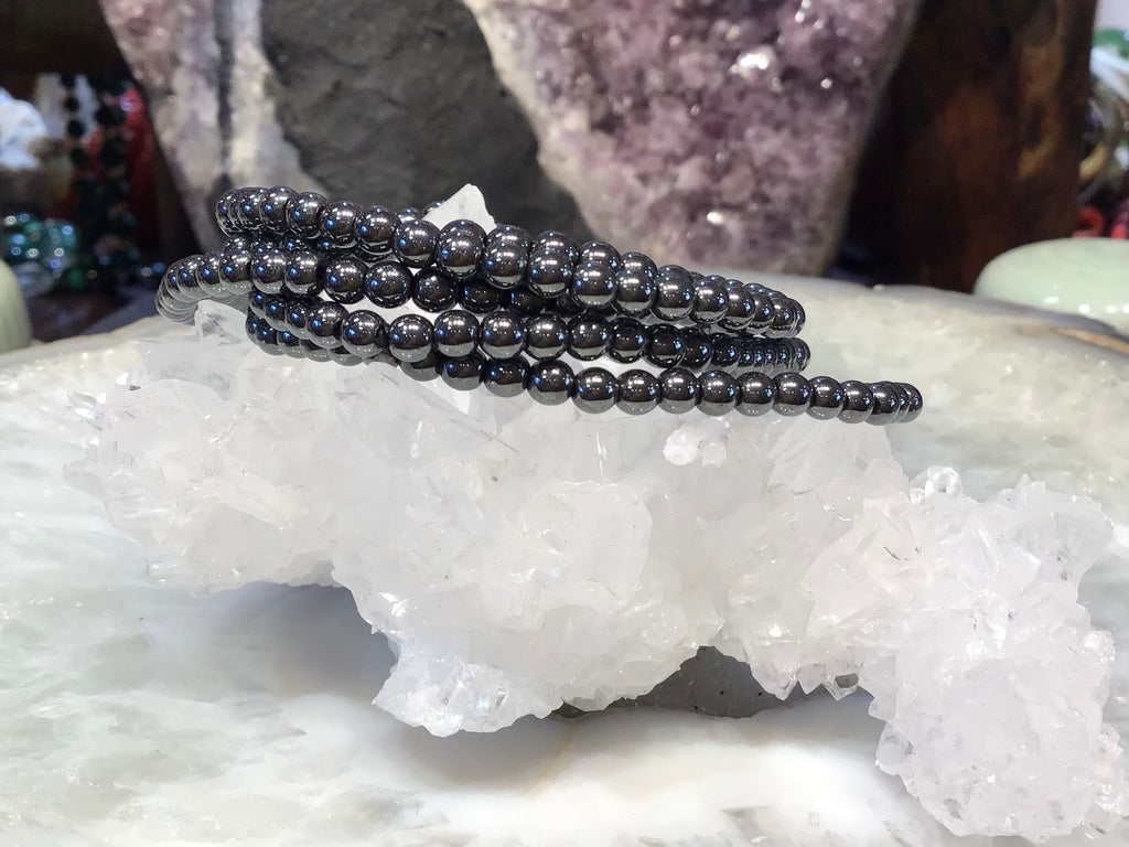 Hematite 4mm gemstone bracelet