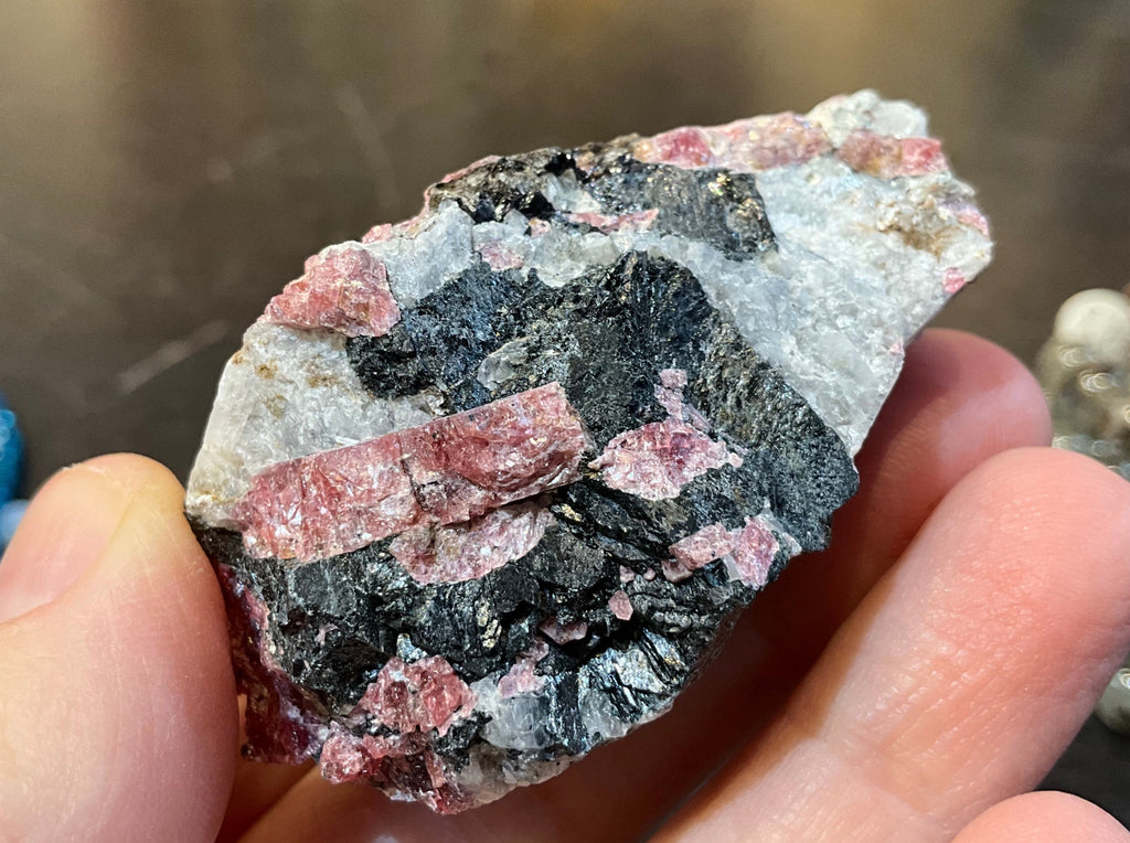 Natural Pink Eudialyte Rough Specimen ( 2 1/4 x 1 1/2)