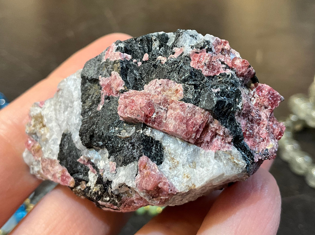 Natural Pink Eudialyte Rough Specimen ( 2 1/4 x 1 1/2)