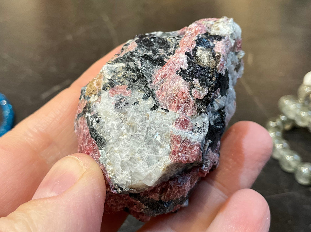 Natural Pink Eudialyte Rough Specimen ( 2 1/4 x 1 1/2)