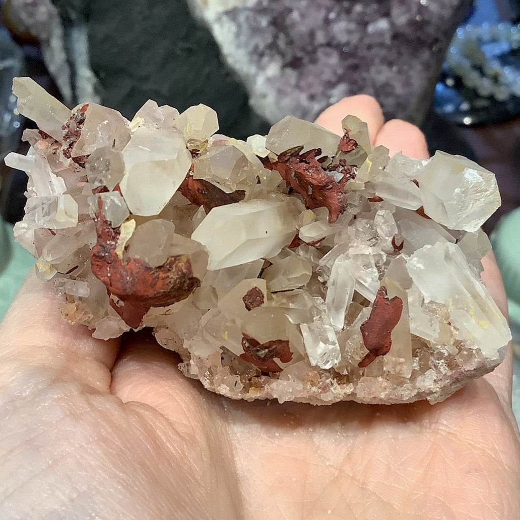 Himalayan Quartz gemstone specimen with Red #2