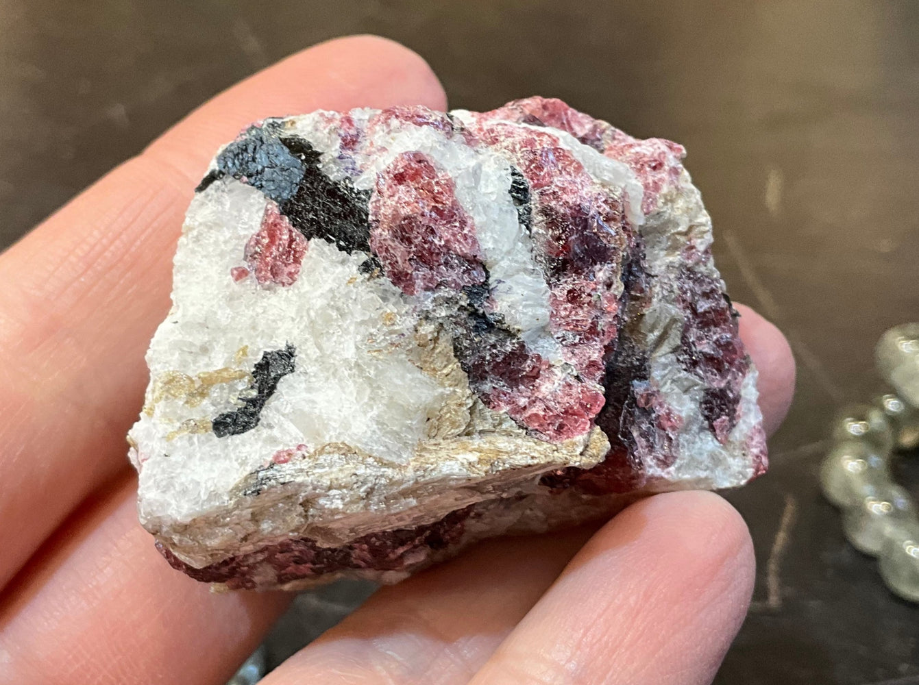 Natural Pink Eudialyte Rough Specimen ( 2 x 1 1/4 inches)