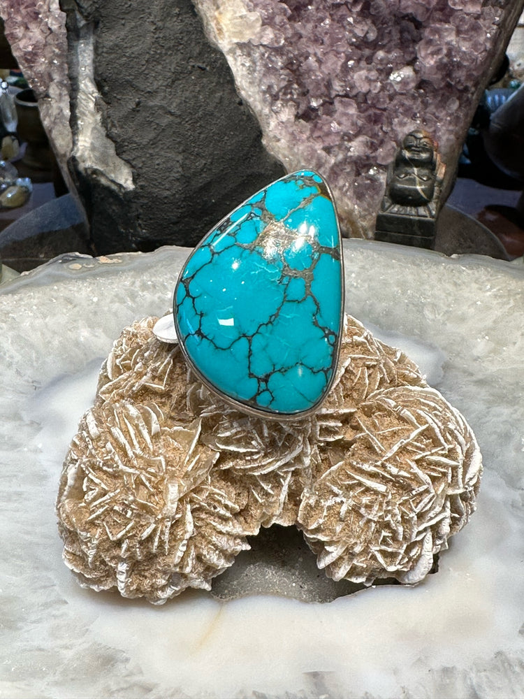 Large Turquoise & sterling silver ring