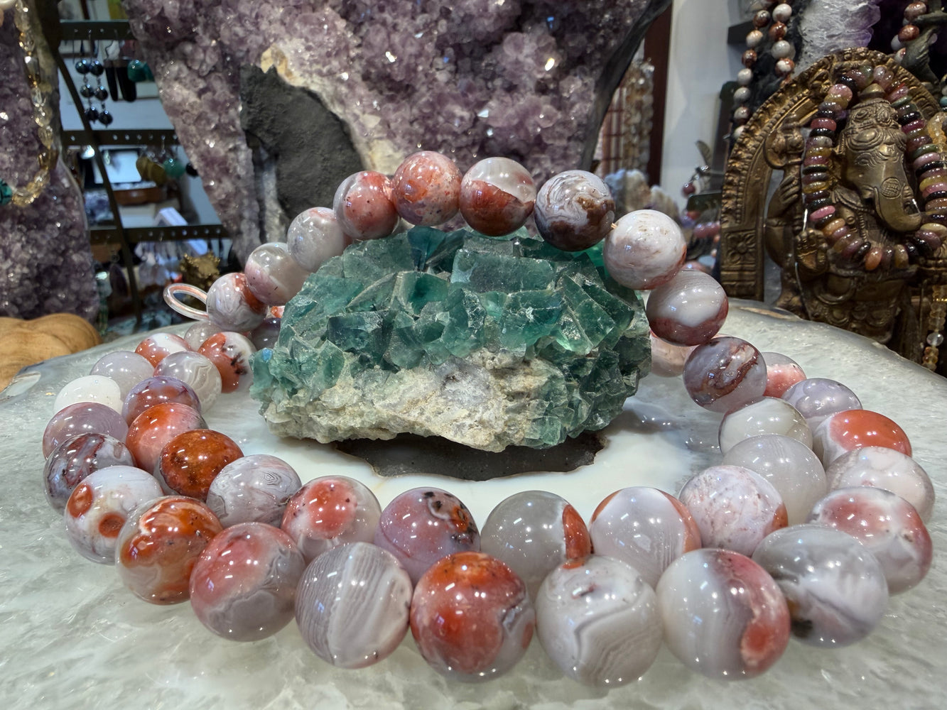 Moroccan agate 15mm gemstone beads