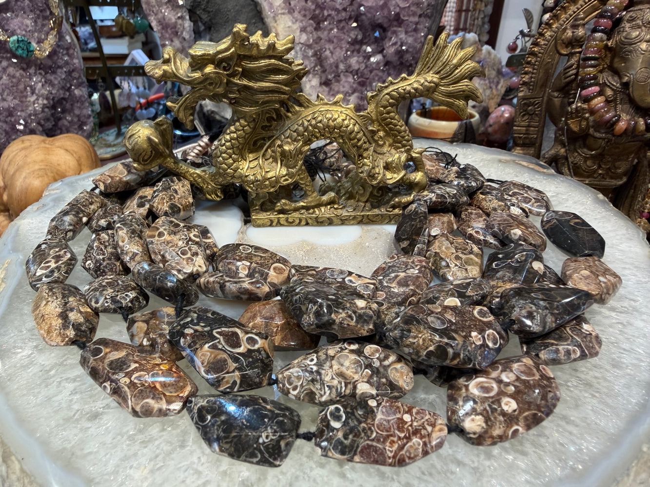 Turritella fossil cut 20-30mm gemstone beads