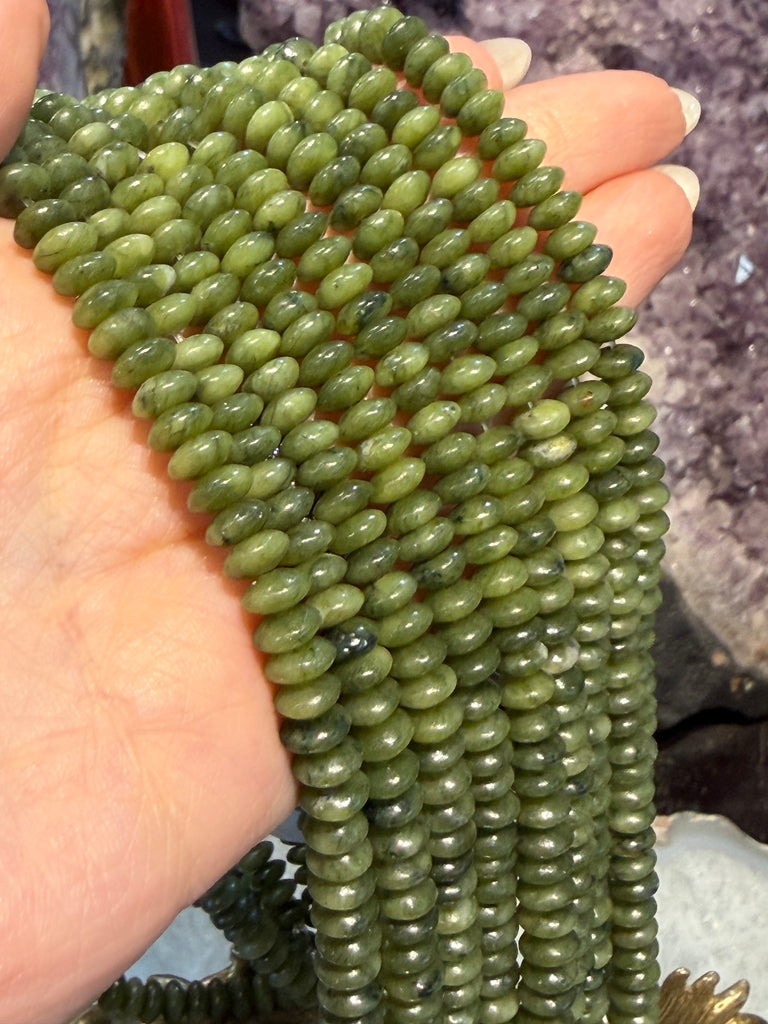 Bc jade 6mm smooth rondelle gemstone
