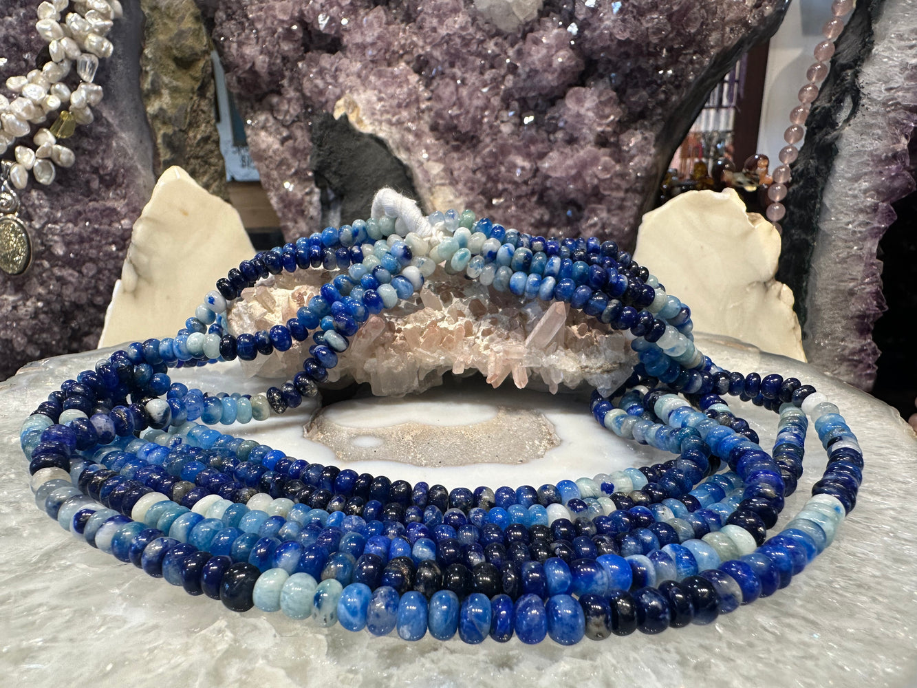 Afghanite 5-6mm smooth rondelle gemstone