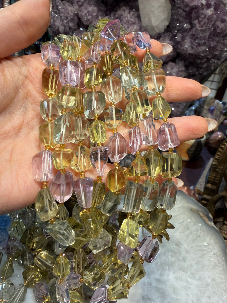 Mix Gem faceted cut 12-14mm gemstones beads