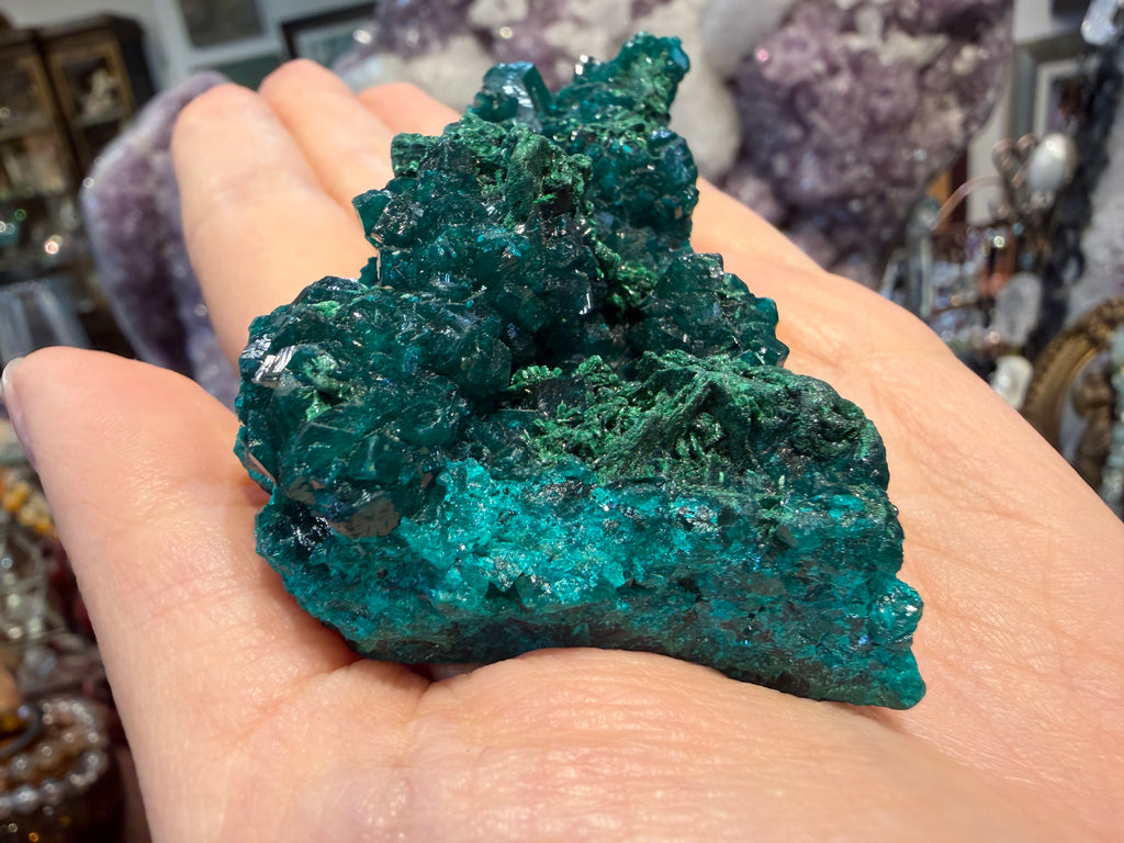 Rare dioptase & malachite specimen