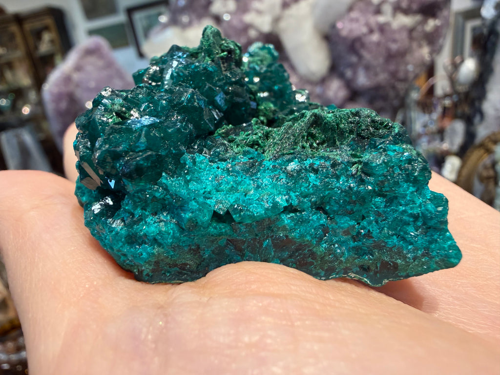 Rare dioptase & malachite specimen