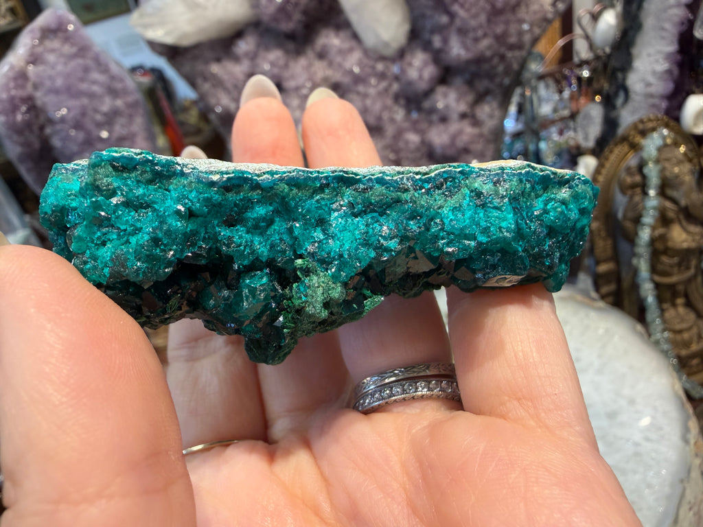 Rare dioptase & malachite specimen
