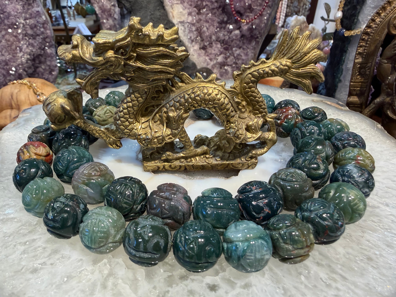 Superb Bloodstone 16mm carving gemstones