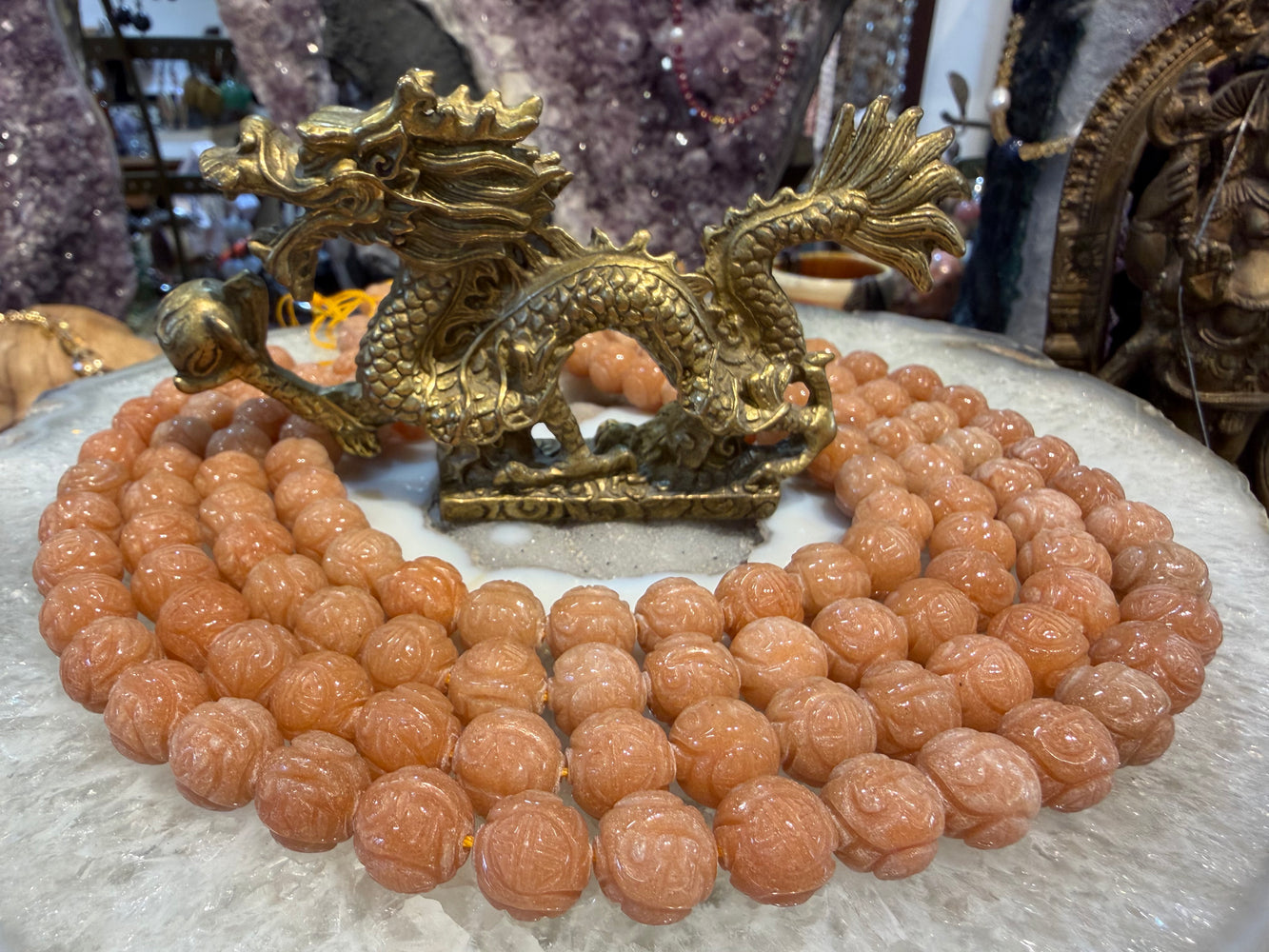 Orange aventurine 12mm carving gemstones