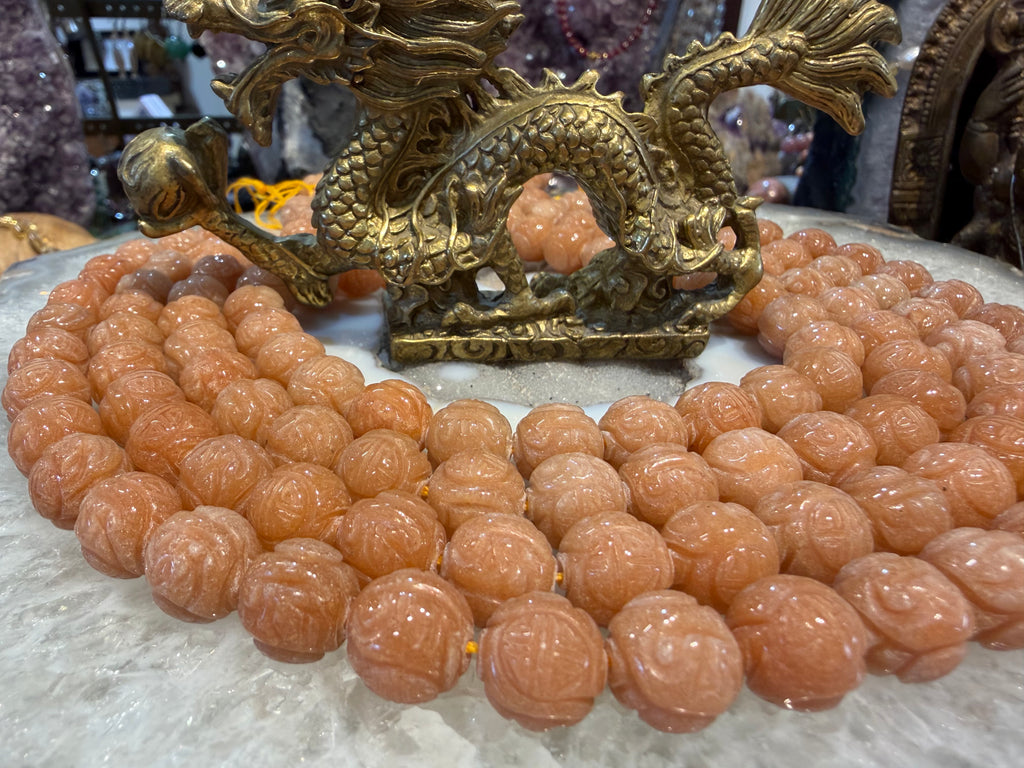 Orange aventurine 12mm carving gemstones