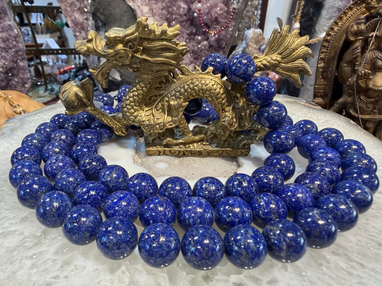 Deep Lapis 14mm gemstones beads