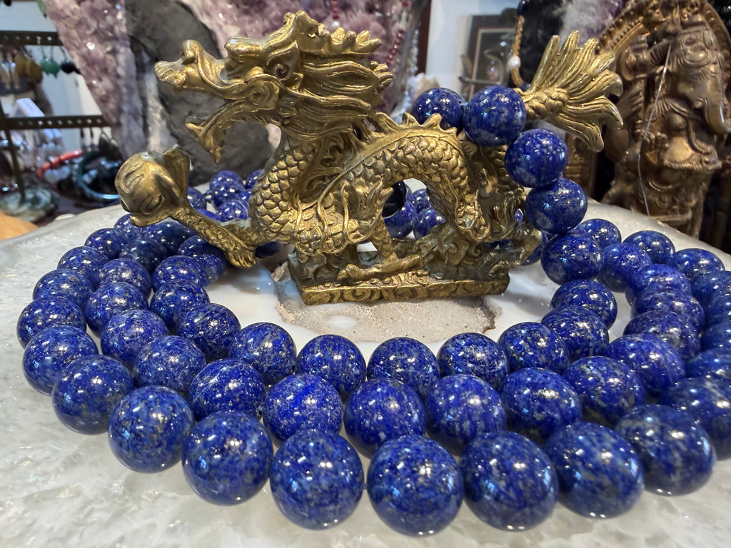 Deep Lapis 14mm gemstones beads