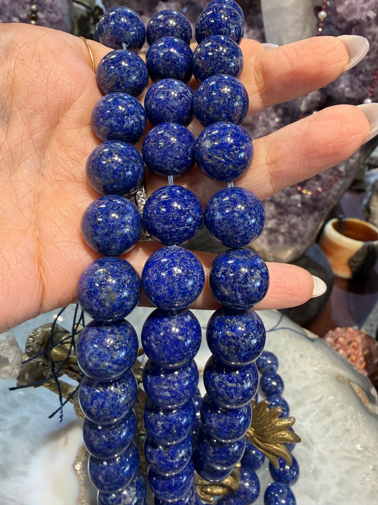 Deep Lapis 14mm gemstones beads