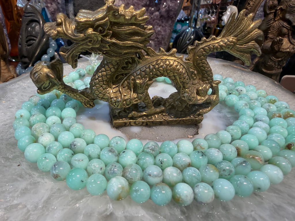 Gorgeous Chrysoprase mint 9mm gemstones