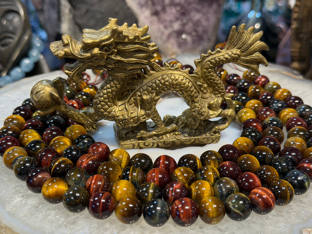 Multicolour tiger eye 12mm gemstones