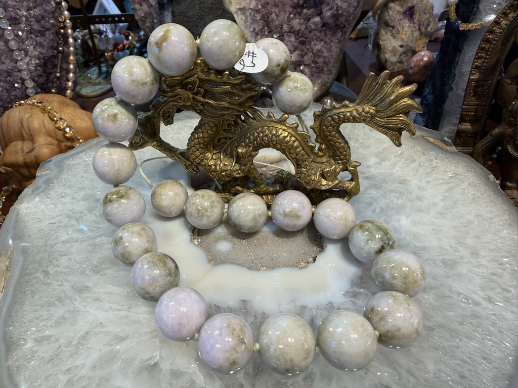 Old Stock Exquisite 17-18mm Round Jadeite Jade Beads