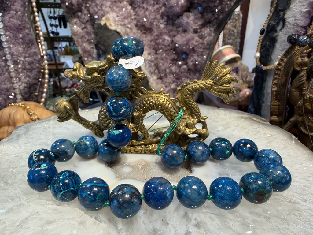 16mm Deep Blue Superb Shattuckite gemstones beads #1