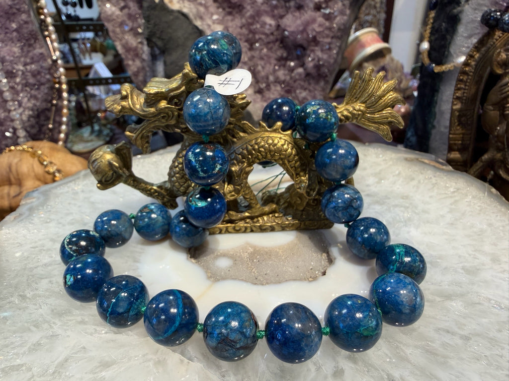 16mm Deep Blue Superb Shattuckite gemstones beads #1