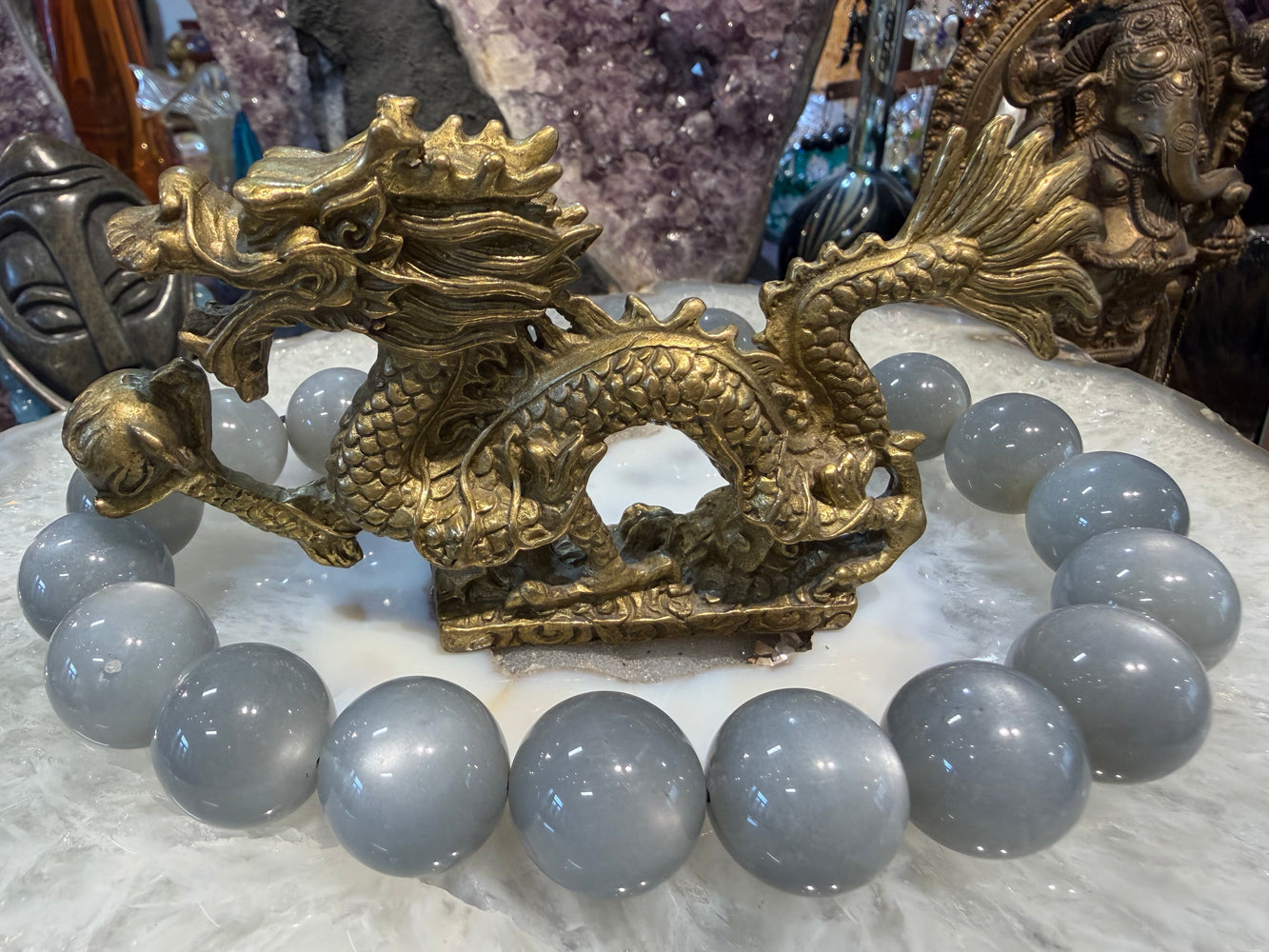 Perles de pierre de lune pêche de qualité supérieure de 20 mm