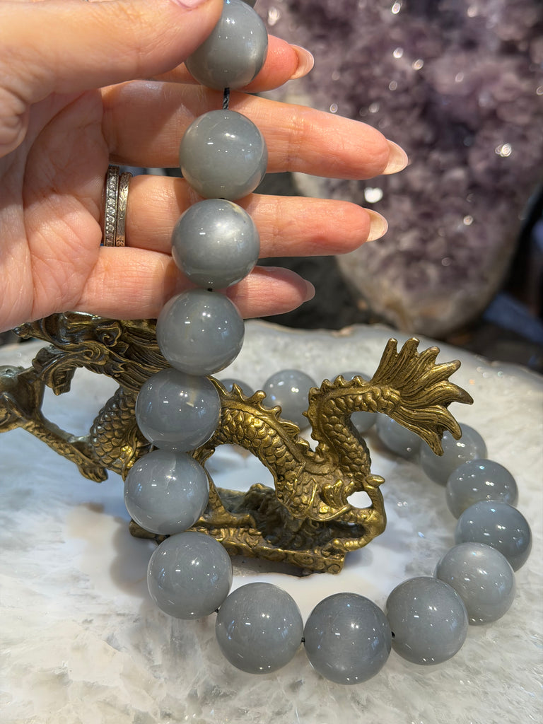 Perles de pierre de lune pêche de qualité supérieure de 20 mm