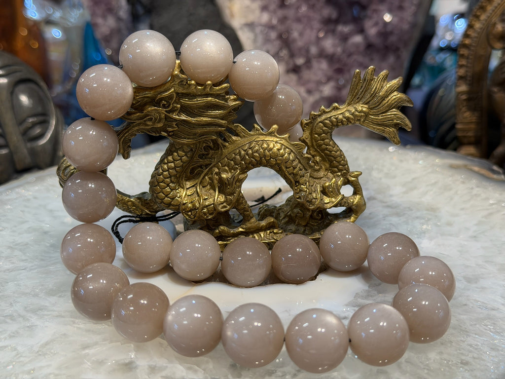 Perles de pierre de lune pêche de qualité supérieure de 20 mm