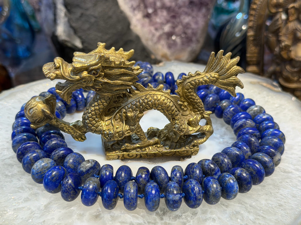 Lapis matte deep blue 15mm rondelle gemstones beads