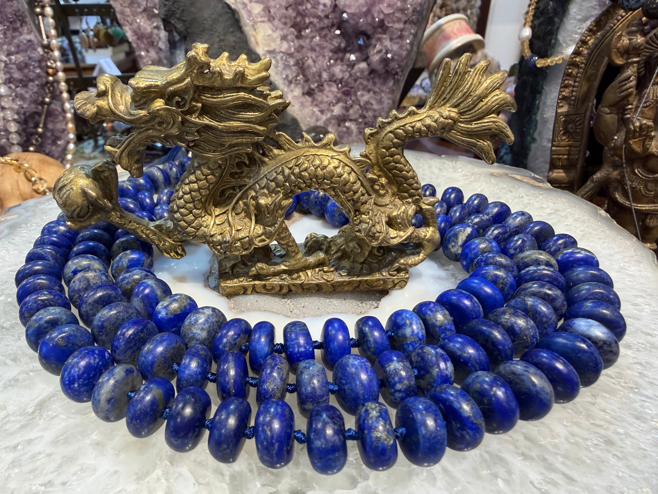 Lapis matte deep blue 12mm rondelle gemstones beads