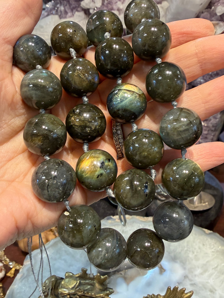 Labradorite flash 17mm gemstones beads