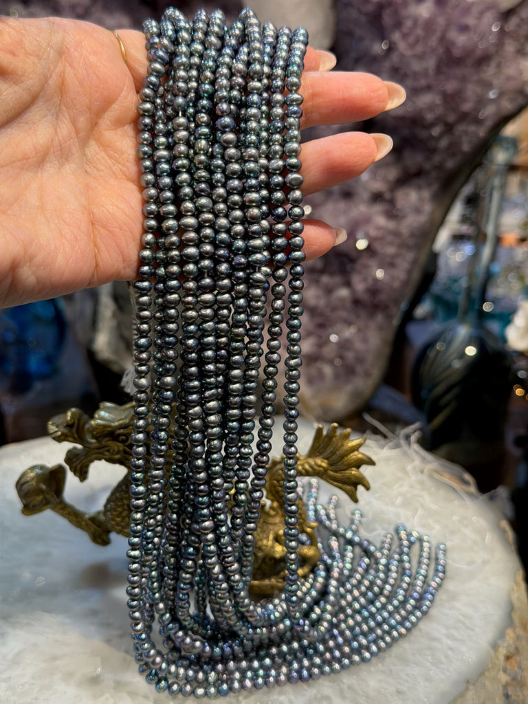 4mm seed peacock freshwater pearl beads