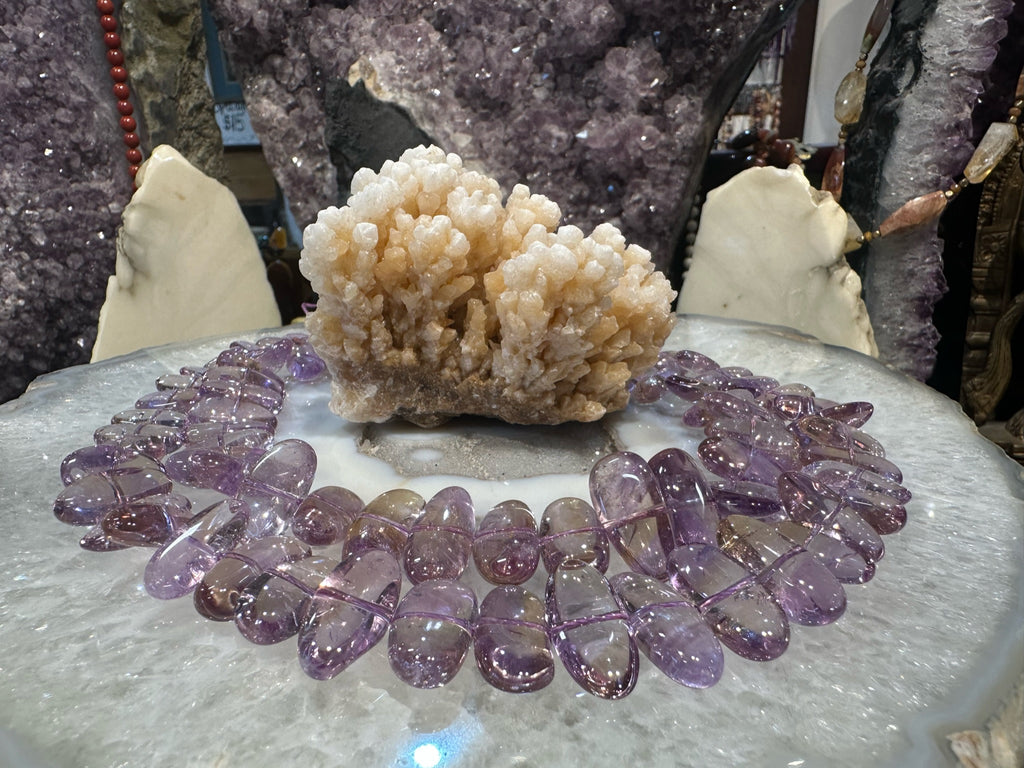 Flat Ametrine tumble gemstone beads - 13-23mm