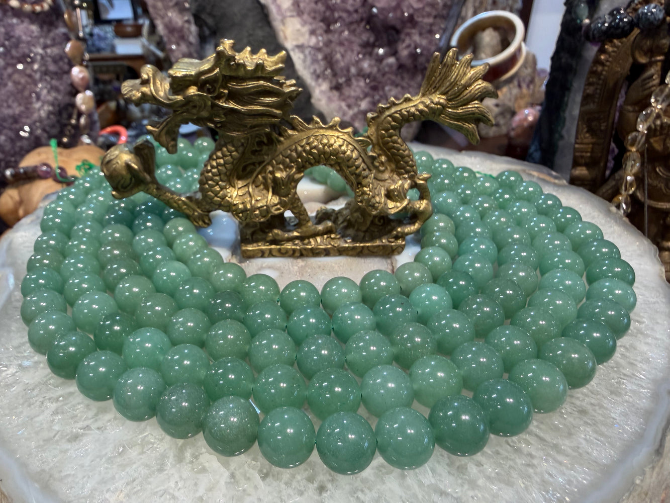 Natural Green Aventurine 12mm round gemstones beads