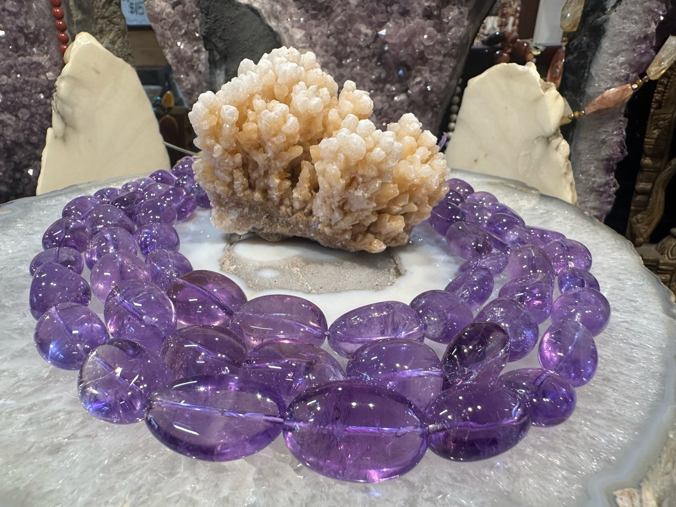 Amethyst grape 10-19mm tumble gemstone beads