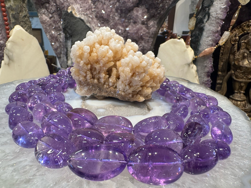 Amethyst grape 10-19mm tumble gemstone beads